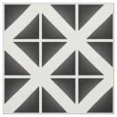 Black White Trendy Triangles Fabric Stof (Swatch)