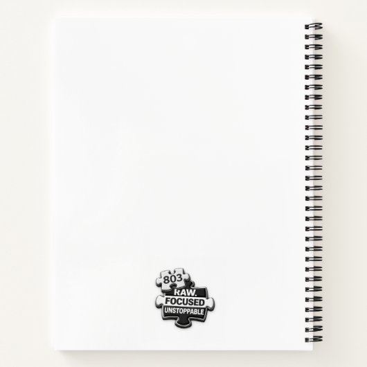 Black & White Triangle Design | Powerof3Brand Notitieboek (Achterkant)