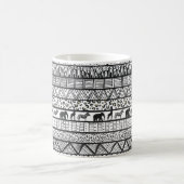 Black White Tribal African Pattern Koffiemok (Center)