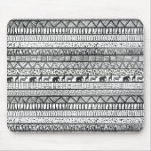 Black White Tribal African Pattern Muismat (Voorkant)