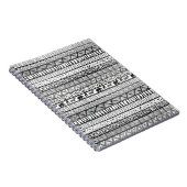 Black White Tribal African Pattern Notitieboek (Rechterzijde)