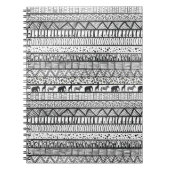 Black White Tribal African Pattern Notitieboek (Voorkant)