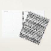 Black White Tribal African Pattern Planner (Display)