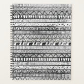 Black White Tribal African Pattern Planner (Voorkant)