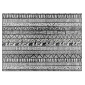 Black White Tribal African Pattern Snijplank (Voorkant)