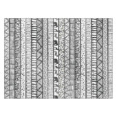 Black White Tribal African Pattern Tafelkleed (Voorkant (Horizontaal))