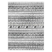Black White Tribal African Pattern Tafelkleed (Voorkant)