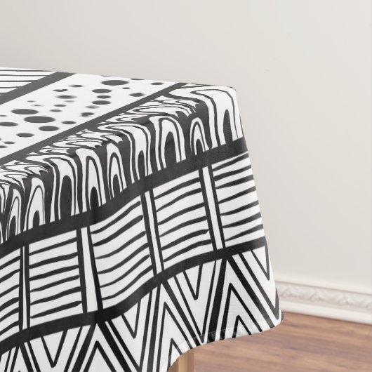 Black White Tribal African Pattern Tafelkleed (Voorbeeld)