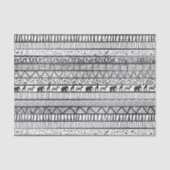 Black White Tribal African Pattern Tissuepapier (Voorkant)