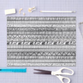 Black White Tribal African Pattern Tissuepapier (Craft)