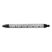 Black White Tribal African Pattern Zwarte Inkt Pen (Voorkant)