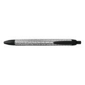 Black White Tribal African Pattern Zwarte Inkt Pen (Achterkant)