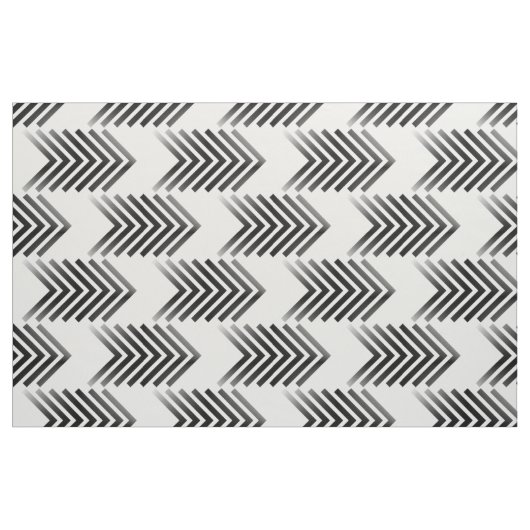 Black White Tribal Arrow Pattern Fabric Stof (Fat Quarter)