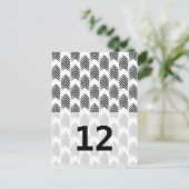 Black White Tribal Arrows Table Number Briefkaart (Staand voorkant)