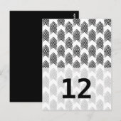Black White Tribal Arrows Table Number Briefkaart (Voorkant / Achterkant)