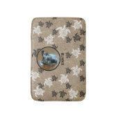 Black White Tribal Art Sea Turtles Custom Photo Badmat (Voorkant Verticaal)