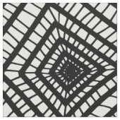Black White Tribal Diamond Shapes African Pattern Stof (Close Up)