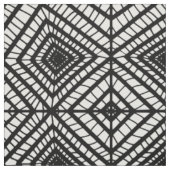 Black White Tribal Diamond Shapes African Pattern Stof (Swatch)
