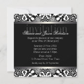 Black White Tribal Fusion Dinner Party Invitation Kaart (Achterkant)