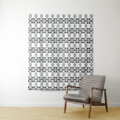 Black & White Tribal Geometric Wandkleed (In situ)