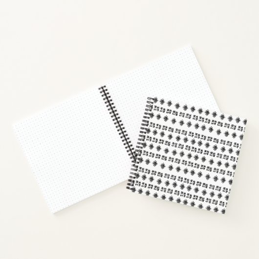 Black White Tribal Markings Bullet Journal Sketch Notitieboek (Binnen)