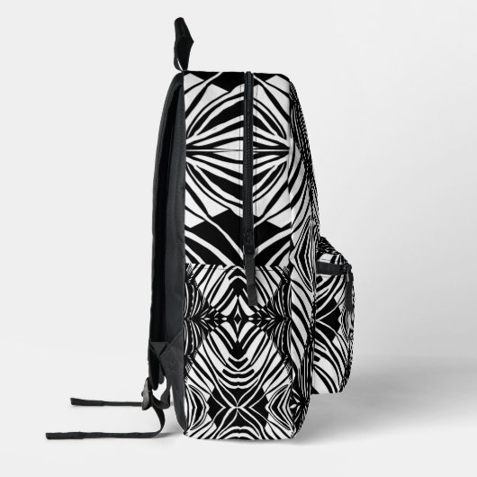 Black White Tribal Pattern Bedrukte Rugzak (Links)