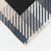 Black & White Tribe Wild Woodland Grey Cream Plaid Fleece Deken (Hoek)