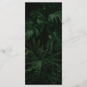 Black White Tropical Monstera Wedding Menu (Achterkant)