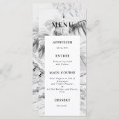 Black White Tropical Monstera Wedding Menu (Voorkant / Achterkant)