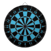 Black White Turquoise Dart Board Dartbord (Voorkant)