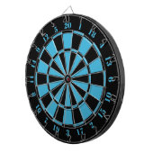 Black White Turquoise Dart Board Dartbord (Voorkant Rechts)