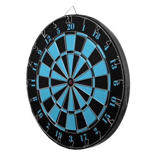Black White Turquoise Dart Board Dartbord (Voorkant Rechts)