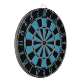 Black White Turquoise Dart Board Dartbord (Voorkant Links)