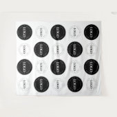 Black White Two Round Logo Step en Classic herhale Wandkleed (Voorkant (horizontaal))