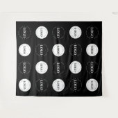 Black White Two Round Logo Step en Classic herhale Wandkleed (Voorkant (horizontaal))