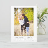 Black & White Typografie Foto Save the Date Kaart (Staand voorkant)