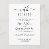 Black & White uitgesteld huwelijk Uitnodiging Briefkaart (Voorkant)