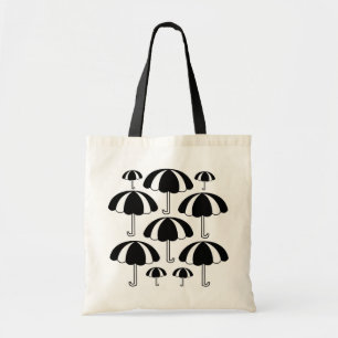 Black White Umbrella Tote Bag