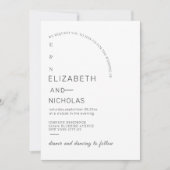 Black & White Unieke huwelijksuitnodiging sjabloon Kaart (Voorkant)