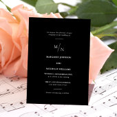 Black & White Unieke huwelijksuitnodiging sjabloon Kaart
