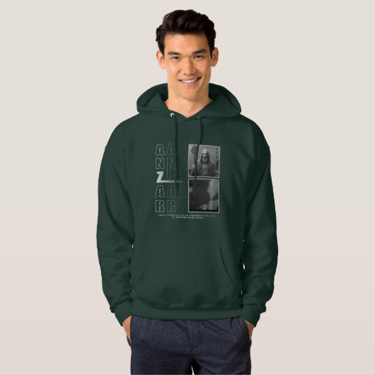 Black & White Urban Anzar Amazigh Mythology Hoodie (Voorkant volledig)