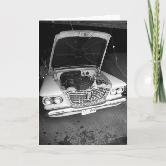 "Black & White Valiant with Snowflakes" Beterschap Kaart (Voorkant)