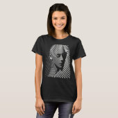 Black & White Venetian Vector Profile T-shirt (Voorkant volledig)