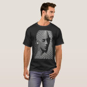 Black & White Venetian Vector Profile T-shirt (Voorkant volledig)