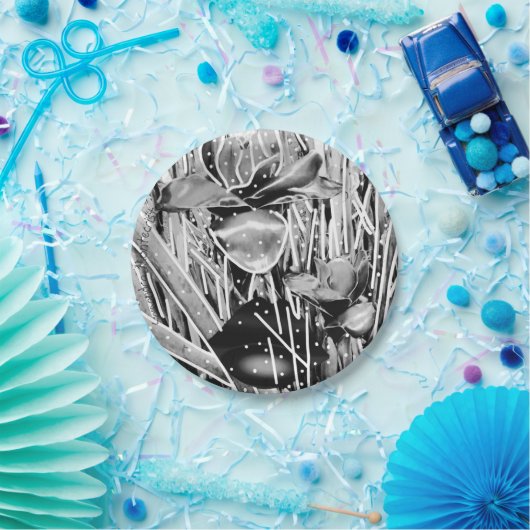 Black & White Verjaardag Onvergetelijk Papier Bord (Feest)