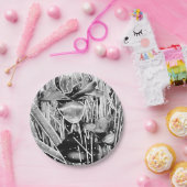 Black & White Verjaardag Onvergetelijk Papier Bord (Feest)