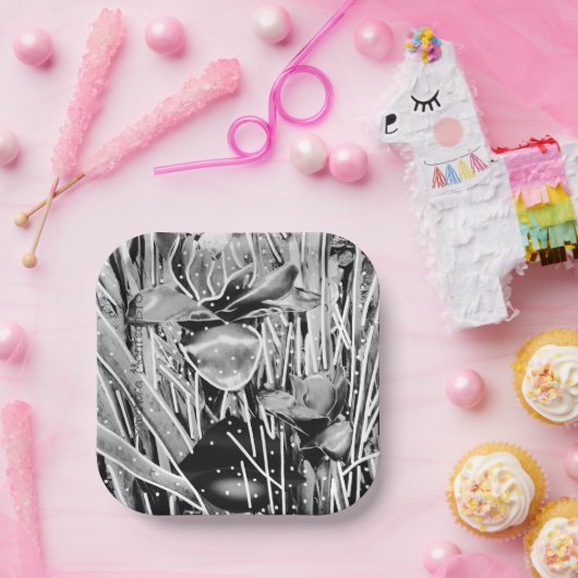 Black & White Verjaardag Onvergetelijk Papier Bord (Feest)