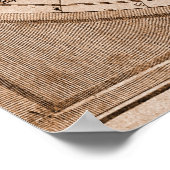 Black & White-versie van de Wereldkaart van het ei Poster (Hoek)