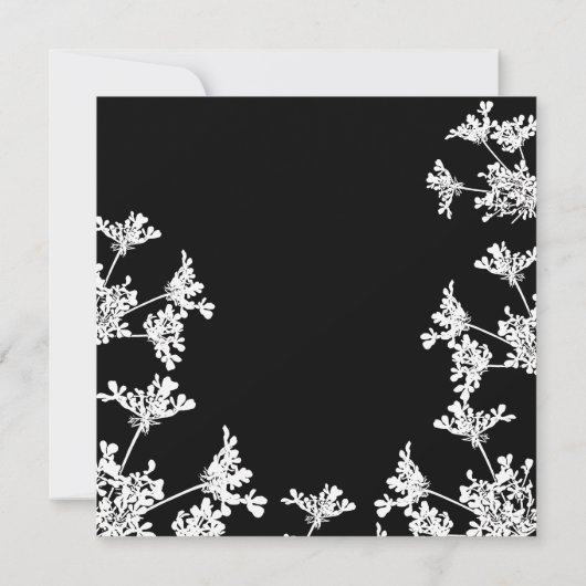 Black & White viering van het leven aankondiging (Achterkant)