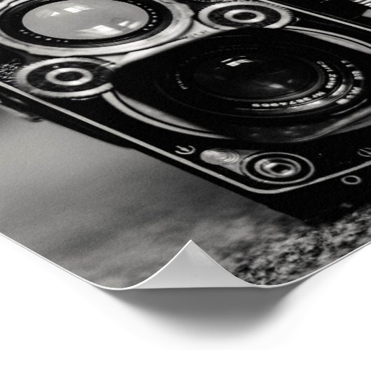 Black & white vintage camera poster (Hoek)